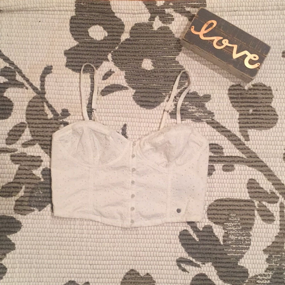 Abercrombie and Fitch Eyelet Crop Top